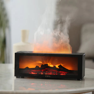 Flame Aromatherapy Diffuser – 3D Fire Effect & Essential Oil Humidifier