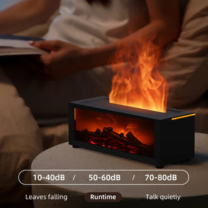 Flame Aromatherapy Diffuser – 3D Fire Effect & Essential Oil Humidifier