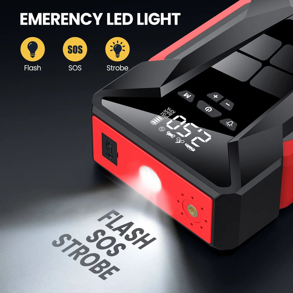 PowerPump™ 2-in-1 Jump Starter with Built-In Air Compressor – Start Dead Batteries & Inflate Tires in Minutes!