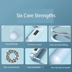 Smart Cordless Skipping Rope with Digital Counter – Tangle-Free Fitness Jump Rope for Home & Gym