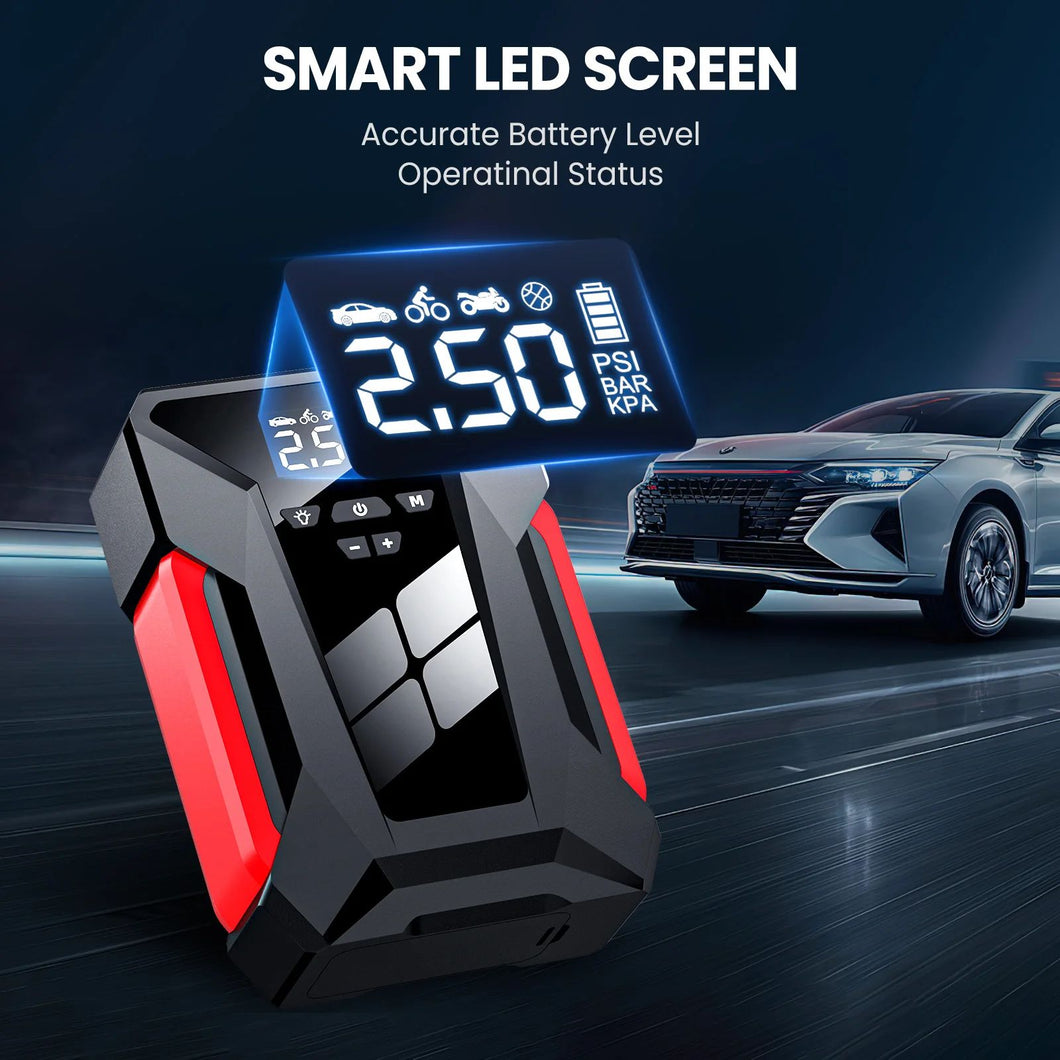 PowerPump™ 2-in-1 Jump Starter with Built-In Air Compressor – Start Dead Batteries & Inflate Tires in Minutes!