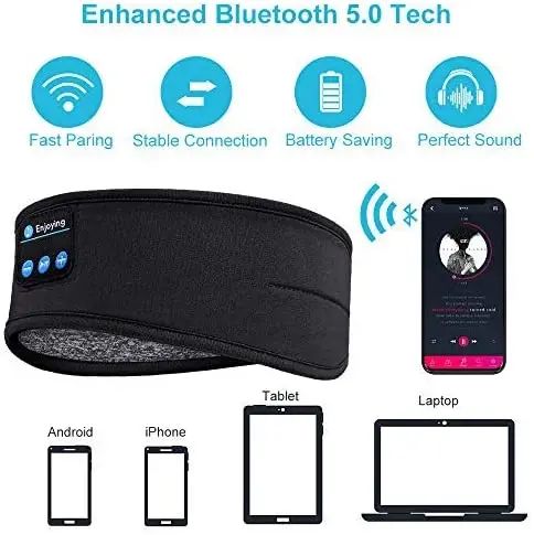 SoundSleeve™ Bluetooth V5.0 Music Headband – Sleep, Sport & Sound in One Smart Wrap!