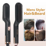 Men’s Electric Beard & Hair Straightener – 2-in-1 Styling Comb for Fast Grooming