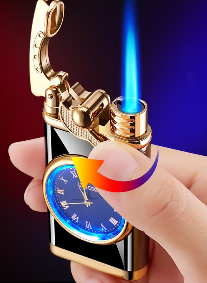 🔥HOT SALE🔥- Luxury Windproof Watch Lighter – Adjustable Flame, Refillable Butane, Premium Gift for Men (UAE Delivery)
