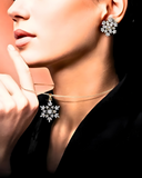 ❄ Snowflake Crystal Jewellery Set – Necklace & Earrings