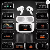 New A9 Pro Apple Airpods ANC/ENC Noise Reduction, Touch Control Wireless Airbuds